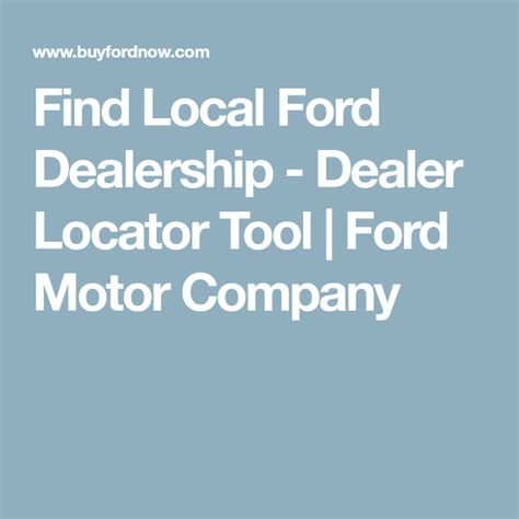 ford dealerships near me locator tool